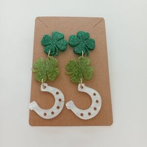 Fashion Jewelry St Patrick's Day Dangle Earrings